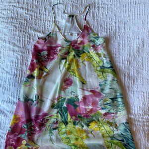 Bishop & Young Mini Dress Pink Yellow Multicolor Floral Strapless Sz XS